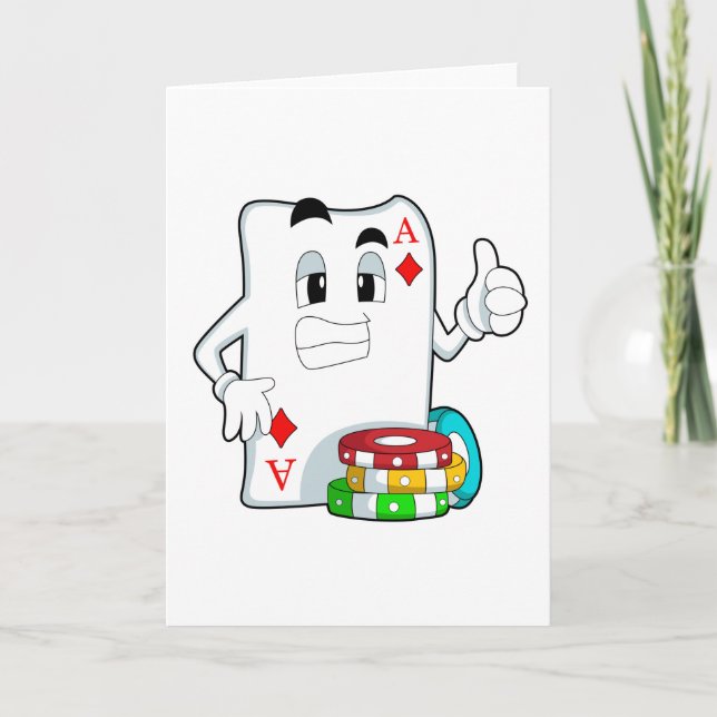 Poker card with Poker chips (Front)