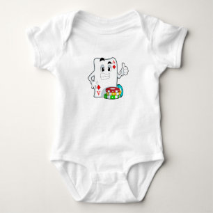 Poker card with Poker chips Baby Bodysuit