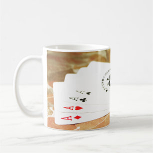 Poker Cards Aces Chips Gambling Casino Win Game Coffee Mug