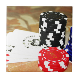 Poker Cards Aces Chips Gambling Casino Win Game Tile