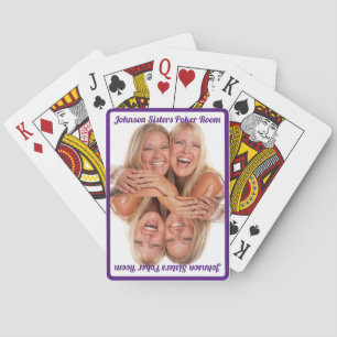 Poker Cards - Customisable - Mirrored Photo + Text