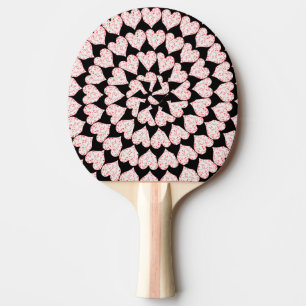 Poker Cards Hearts In A Circular Pattern, Ping Pong Paddle
