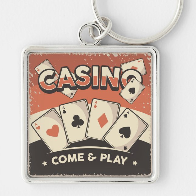 Poker Cards  Key Ring (Front)