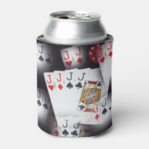 Poker Cards Quad Jacks Pattern, Can Cooler