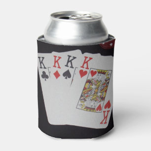 Poker Cards Quad Kings, Can Cooler