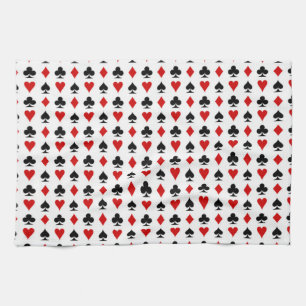 poker cards symbol pattern texture diamonds spades tea towel