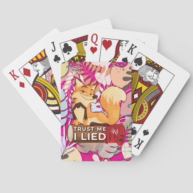 Poker Cards : Trust Me I Lied (magenta) (Back)