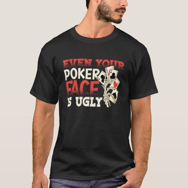 Poker Casino Poker Player Gambling Roulette Retire T-Shirt (Front)