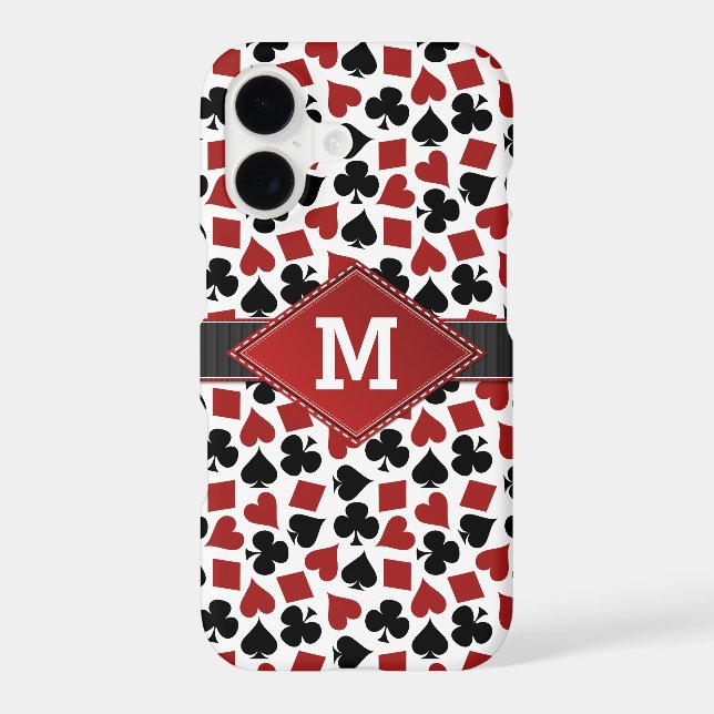 Poker Casino Suit Pattern Monogram (Back)