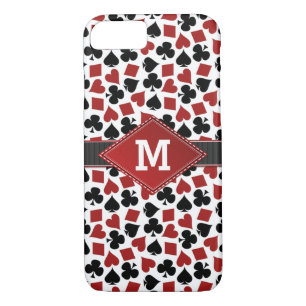 Poker Casino Suit Pattern Monogram iPhone 8/7 Case