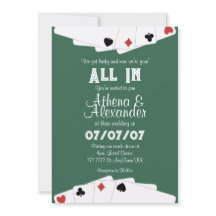Poker/Casino Themed Wedding Invitation