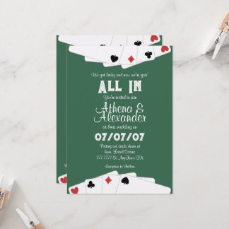 Poker/Casino Themed Wedding Invitation