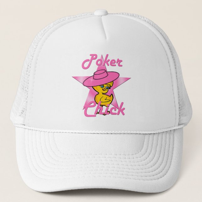 Poker Chick #8 Trucker Hat (Front)