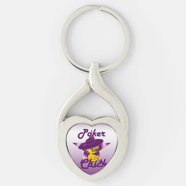 Poker Chick #9 Key Ring (Front)