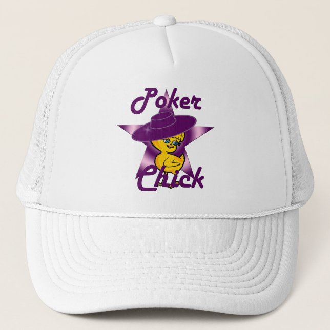 Poker Chick #9 Trucker Hat (Front)