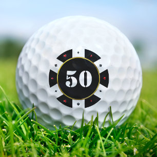 Poker Chip 50th Birthday Party Golf Balls