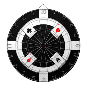Poker Chip - Black Dartboard
