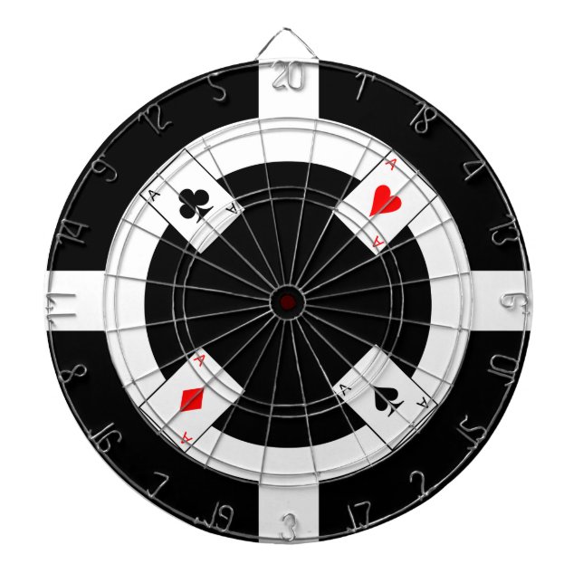 Poker Chip - Black Dartboard (Front)
