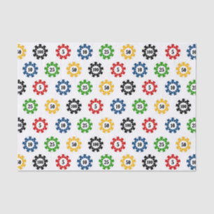 Poker chip Casino pattern party tissue paper