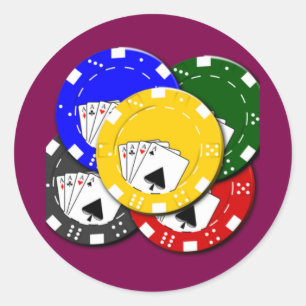 Poker Chip Classic Round Sticker