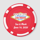 Poker Chip Magnet Married in Las Vegas<br><div class="desc">Poker Chip Magnet Married in Las Vegas. Customise the text easily with the form template.</div>