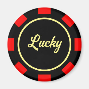 Poker chip marker fridge magnets