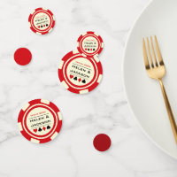 Poker Chip Red Off-White Las Vegas Wedding