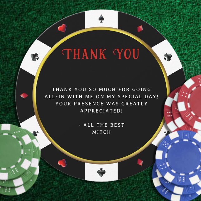 Poker Chip Thank You Card (Poker Chip Thank You Card
)