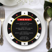 Poker Chip Wedding Reception Table Number