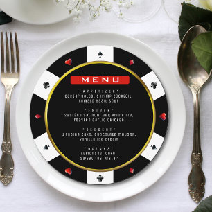 Poker Chip Wedding Reception Table Number
