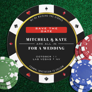 Poker Chip Wedding Save the Date