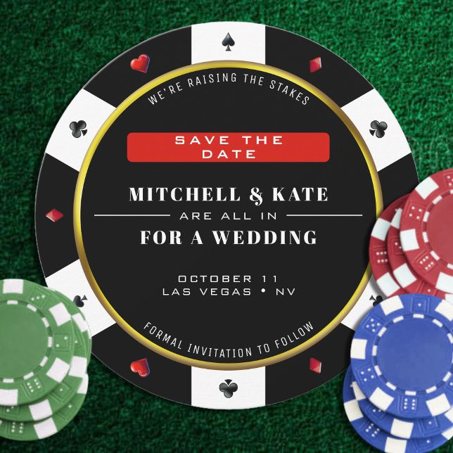 Poker Chip Wedding Save the Date (Poker Chip Wedding Save the Date
)