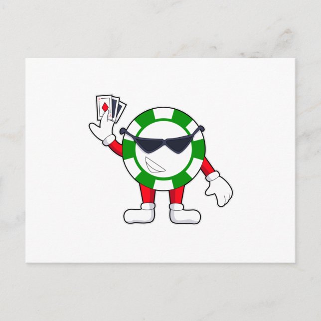 Poker chip with Poker cards (Front)