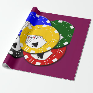 Poker Chip Wrapping Paper