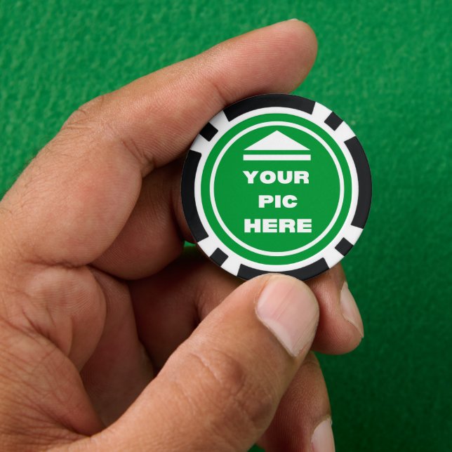 Poker Chips - Add Your Image - Black (Hand)