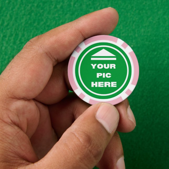 Poker Chips - Add Your Image - Pink (Hand)