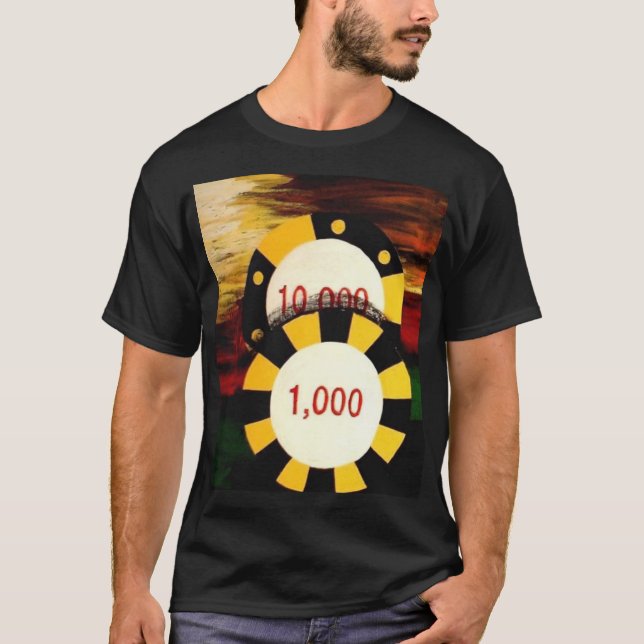 Poker Chips Art Decor T-shirt (Front)