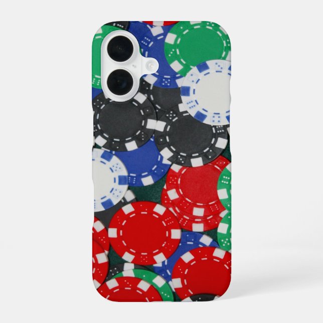poker chips iPhone 16 case (Back)