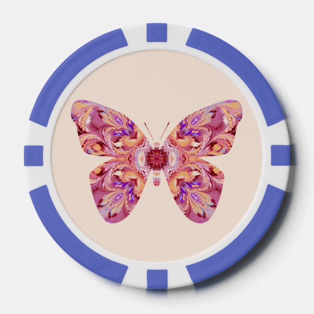 Poker Chips Kaleidoscope Butterfly (Front)