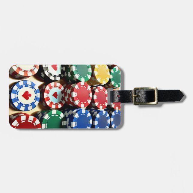 Poker Chips Luggage Tag (Front Horizontal)