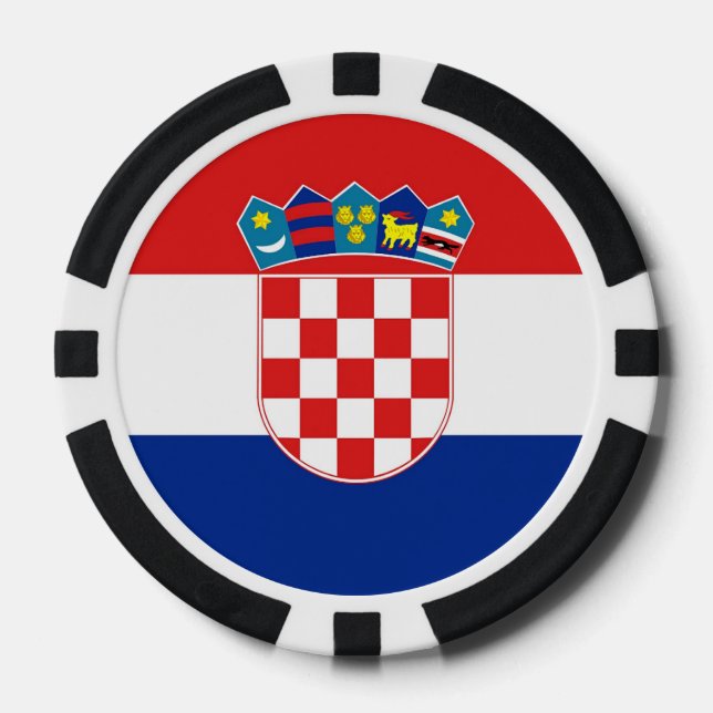 Poker chips with Flag of Croatia (Front)