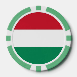Poker chips with Flag of Hungary