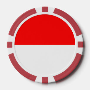 Poker chips with Flag of Indonesia