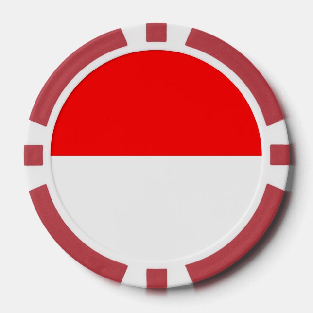 Poker chips with Flag of Indonesia (Front)