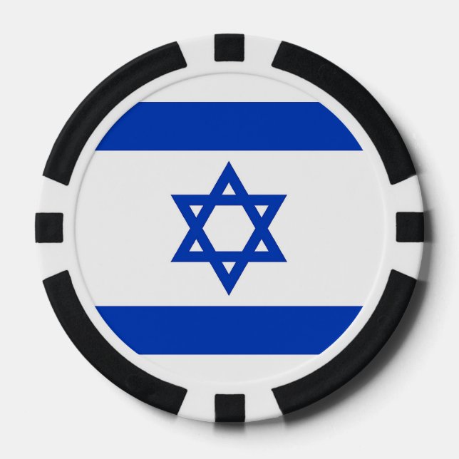 Poker chips with Flag of Israel (Front)