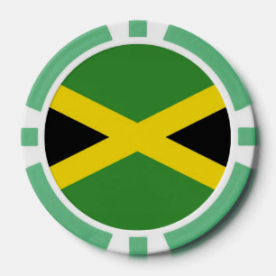 Poker chips with Flag of Jamaica