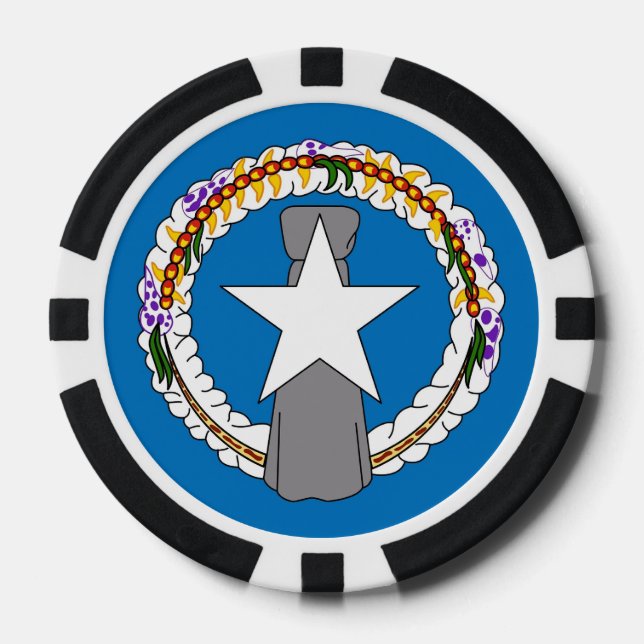 Poker chips with Flag of Northern Mariana (Front)