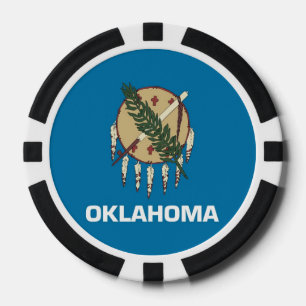 Poker chips with Flag of Oklahoma