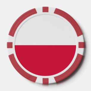 Poker chips with Flag of Poland