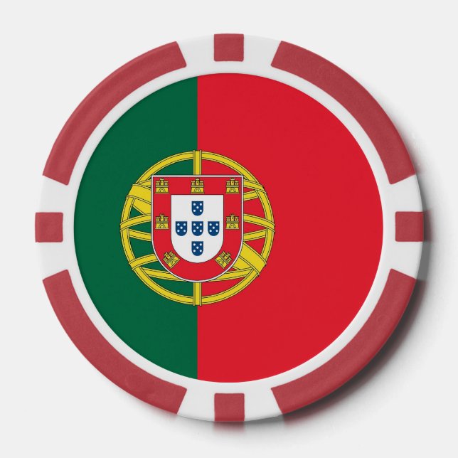 Poker chips with Flag of Portugal (Front)